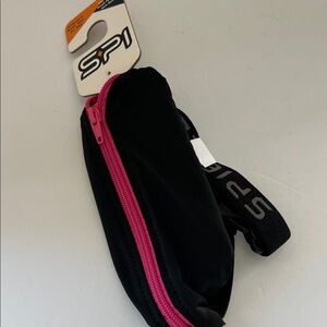 SPI Black Waist Pack with Pink Zipper